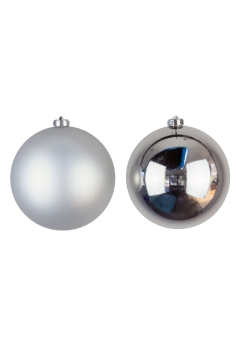 10cm Silver Bauble Set Shiny/Matt (60 pc)