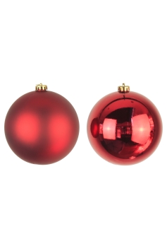 15cm Red Bauble Set Shiny/Matte (60 pc)