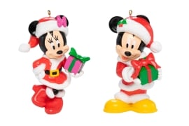 9cm Mickey & Minnie Hanging Decorations Set - Disney Licensed