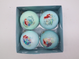 7.5cm Little Mermaid Baubles (4pc) - Disney Licensed                  