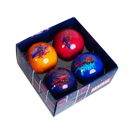 7.5cm Comic Book Spiderman Baubles (4pc) - Marvel Licensed