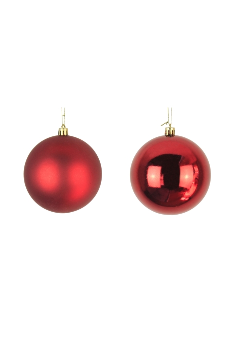 10cm Red Bauble Set Shiny/Matt (40 pc)