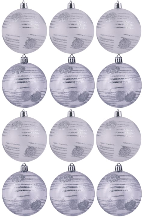 Hand Painted Shatterproof Bauble Design 13 (12 Pack)