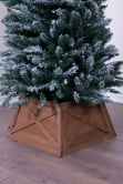 Brown Wooden Tree Skirt - For 4ft-6ft Trees (Tight Fit)