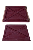 Wine Red Wooden Tree Skirt (For 4ft-6ft Trees - Tight Fit)