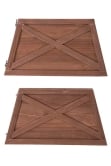 Brown Wooden Tree Skirt - For 4ft-6ft Trees (Tight Fit)