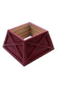 Wine Red Wooden Tree Skirt (For 4ft-6ft Trees - Tight Fit)