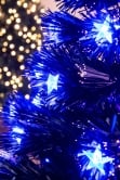 The Black Blue Star Fibre Optic Tree