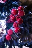 The Snowy LED Poinsettia & Star Fibre Optic Tree