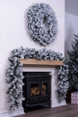 Flocked Extra Wide Arbor Vitae Wreath (60cm - 150cm)