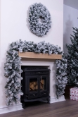 Flocked Extra Wide Arbor Vitae Wreath (60cm - 150cm)