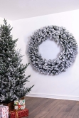 Flocked Extra Wide Arbor Vitae Wreath (60cm - 150cm)