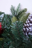 180cm Decorated Mixed Pine Garland with Red Baubles