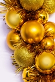 56cm Gold Shatterproof Bauble Wreath