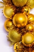 33cm Gold Shatterproof Bauble Wreath