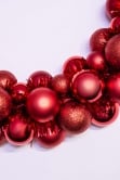 33cm Red Shatterproof Bauble Wreath