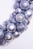 56cm Silver Shatterproof Bauble Wreath