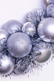 56cm Silver Shatterproof Bauble Wreath