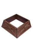 Brown Wooden Tree Skirt - For 6ft-8ft Trees (Tight Fit)