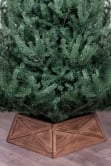 Brown Wooden Tree Skirt - For 6ft-8ft Trees (Tight Fit)