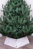 Brushed White Gold Large Wooden Trapezoid Christmas Tree Skirt