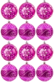 Hand Painted Shatterproof Bauble Design 2 (12 Pack)