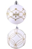 Hand Painted Shatterproof Bauble Design 5 (12 Pack)