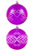 Hand Painted Shatterproof Bauble Design 1 (12 Pack)