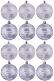 Hand Painted Shatterproof Bauble Design 13 (12 Pack)