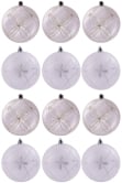 Hand Painted Shatterproof Bauble Design 16 (9-12 Pack)