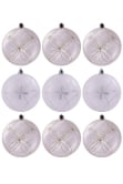 Hand Painted Shatterproof Bauble Design 16 (9-12 Pack)