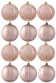 Hand Painted Shatterproof Bauble Design 17 (12 Pack)