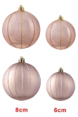 Hand Painted Shatterproof Bauble Design 17 (12 Pack)