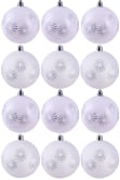 Hand Painted Shatterproof Bauble Design 18 (12 Pack)