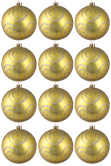 Hand Painted Shatterproof Bauble Design 22 (12 Pack)