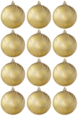 Hand Painted Shatterproof Bauble Design 23 (12 Pack)