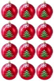 Hand Painted Shatterproof Bauble Design 28 (9-12 Pack)