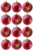 Hand Painted Shatterproof Bauble Design 29 (12 Pack)