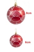 Hand Painted Shatterproof Bauble Design 30 (12 Pack)