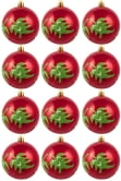 Hand Painted Shatterproof Bauble Design 33 (12 Pack)