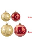 Hand Painted Shatterproof Bauble Design 34 (12 Pack)