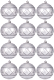 Hand Painted Shatterproof Bauble Design 37 (12 Pack)