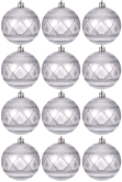 Hand Painted Shatterproof Bauble Design 37 (12 Pack)