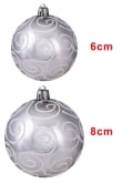 Hand Painted Shatterproof Bauble Design 38 (12 Pack)