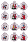 Hand Painted Shatterproof Bauble Design 40 (9-12 Pack)