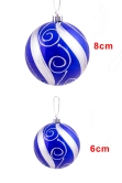 Hand Painted Shatterproof Bauble Design 42 (12 Pack)