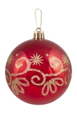 Hand Painted Shatterproof Bauble Design 43 (12 Pack)