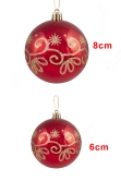 Hand Painted Shatterproof Bauble Design 43 (12 Pack)