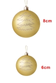 Hand Painted Shatterproof Bauble Design 24 (12 Pack)