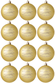 Hand Painted Shatterproof Bauble Design 24 (12 Pack)